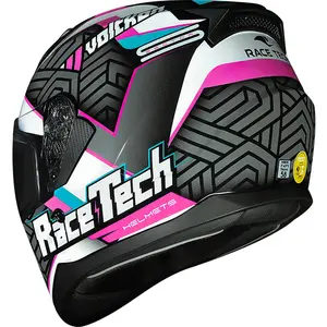 Imagem 7 de Capacete Race Tech Sector Voltkon - Branco/Rosa