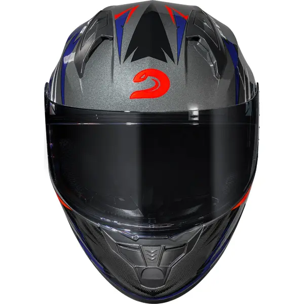 Capacete Race Tech Sector Electro - Cinza Titânio/Laranja - Grid