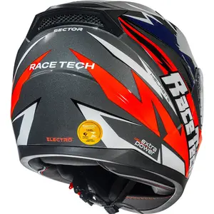 Imagem 9 de Capacete Race Tech Sector Electro - Cinza Titânio/Laranja