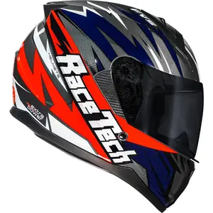 Imagem 3 de Capacete Race Tech Sector Electro - Cinza Titânio/Laranja