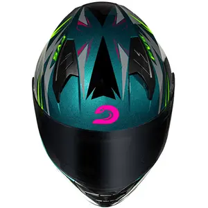 Imagem 4 de Capacete Race Tech Sector Electro - Verde/Rosa