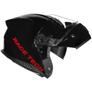 Imagem 4 de Capacete Race Tech Signal Monocolor - Preto (Articulado)
