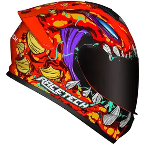 Imagem 2 de Capacete Race Tech Hit Lizard - Laranja