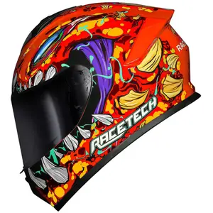 Capacete Race Tech Hit Lizard - Laranja