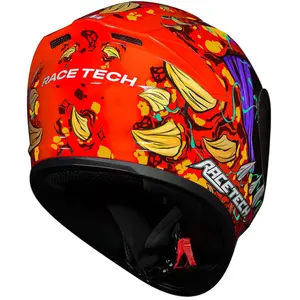 Imagem 7 de Capacete Race Tech Hit Lizard - Laranja