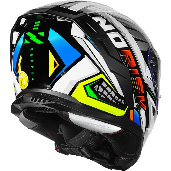 Capacete Norisk Strada 2 Reptel - Vermelho/Azul - Grid Motors