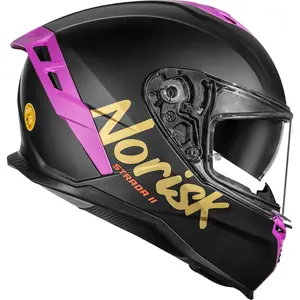 Imagem 4 de Capacete Norisk Strada 2 Lotus - Preto/Rosa Fosco