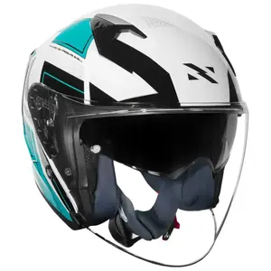 Imagem 4 de Capacete Norisk Downtown 2 Provenza (Aberto) - Branco/Azul