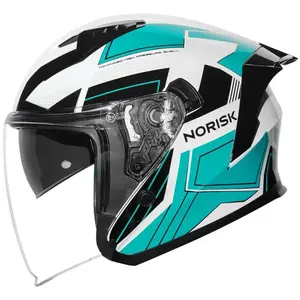 Capacete Norisk Downtown 2 Provenza (Aberto) - Branco/Azul