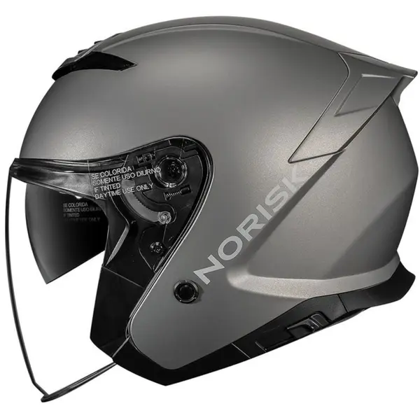 Imagem 1 de Capacete Norisk City Monocolor - Cinza Titânio Fosco (Aberto)
