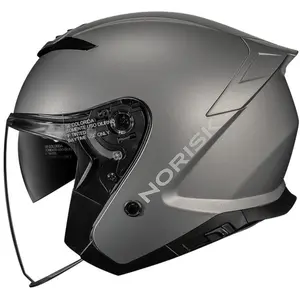 Capacete Norisk City Monocolor - Cinza Titânio Fosco (Aberto)