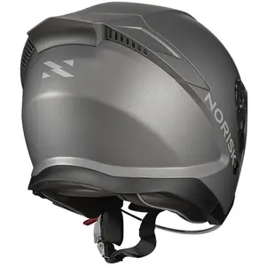 Imagem 8 de Capacete Norisk City Monocolor - Cinza Titânio Fosco (Aberto)