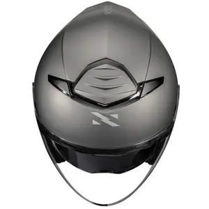 Imagem 6 de Capacete Norisk City Monocolor - Cinza Titânio Fosco (Aberto)