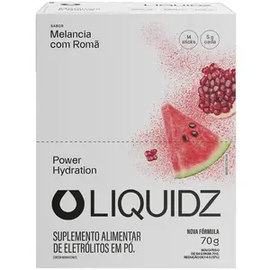 Imagem 2 de Eletrólitos em Pó Liquidz Zero Açúcar Melancia com Romã - Caixa com 14 Sachês