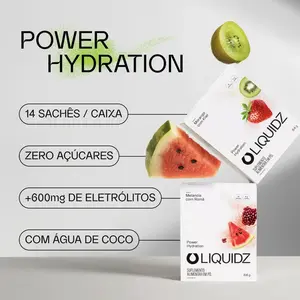 Imagem 6 de Eletrólitos em Pó Liquidz Zero Açúcar Melancia com Romã - Caixa com 14 Sachês