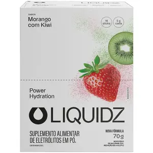 Imagem 2 de Eletrólitos em Pó Liquidz Zero Açúcar Morango com Kiwi - Caixa com 14 Sachês