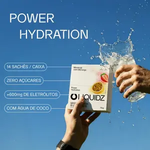 Imagem 5 de Eletrólitos em Pó Liquidz Zero Açúcar Maracujá com Morango - Caixa com 14 Sachês