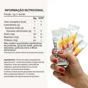 Imagem 4 de Eletrólitos em Pó Liquidz Zero Açúcar Melancia com Limão Siciliano - Caixa com 14 Sachês