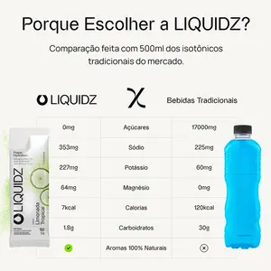 Imagem 5 de Eletrólitos em Pó Liquidz Zero Açúcar Limonada - 1 Sachê (5 gramas)