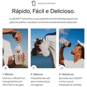Imagem 7 de Eletrólitos em Pó Liquidz Zero Açúcar Morango com Kiwi - 1 Sachê (5g)