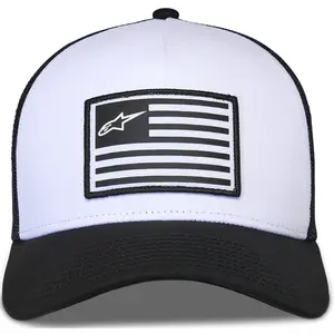 Imagem 3 de Boné Alpinestars Flag Snapback - Branco/Preto