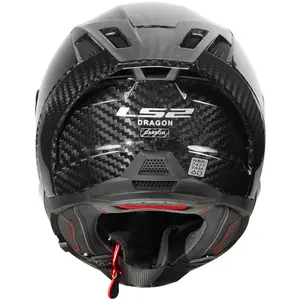Imagem 10 de Capacete LS2 Dragon Carbon - Preto