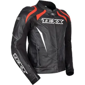 Imagem 3 de Jaqueta Texx Sniper V3 - Preto/Vermelho (Couro)