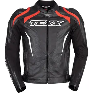 Imagem 5 de Jaqueta Texx Sniper V3 - Preto/Vermelho (Couro)