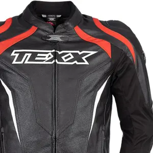 Imagem 6 de Jaqueta Texx Sniper V3 - Preto/Vermelho (Couro)