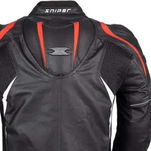 Imagem 8 de Jaqueta Texx Sniper V3 - Preto/Vermelho (Couro)