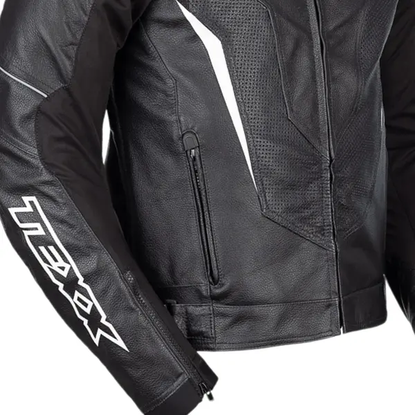 Jaqueta Texx Sniper V3 - Preto/Azul/Vermelho (Couro) - Grid Motors