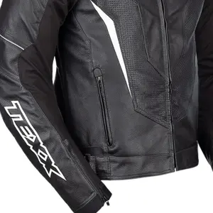 Imagem 4 de Jaqueta Texx Sniper V3 - Preto/Azul/Vermelho (Couro)