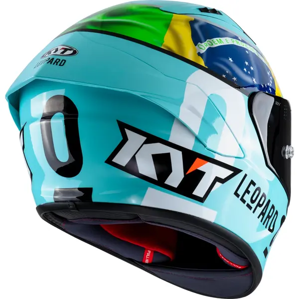Capacete KYT NZ Race Leopard Replic Brasil - Azul - Grid Motors