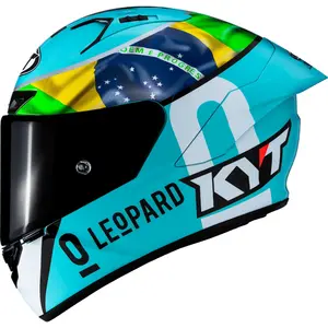 Capacete KYT NZ Race Leopard Replic Brasil - Azul