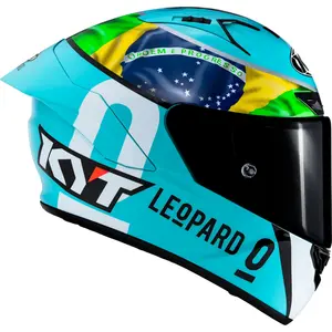 Imagem 2 de Capacete KYT NZ Race Leopard Replic Brasil - Azul