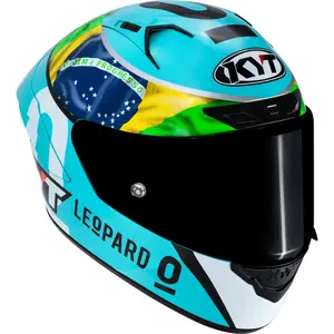 Imagem 4 de Capacete KYT NZ Race Leopard Replic Brasil - Azul
