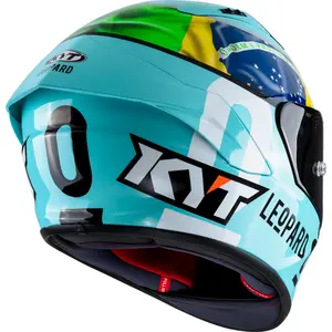 Imagem 8 de Capacete KYT NZ Race Leopard Replic Brasil - Azul