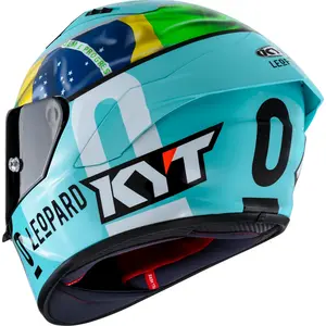 Imagem 7 de Capacete KYT NZ Race Leopard Replic Brasil - Azul