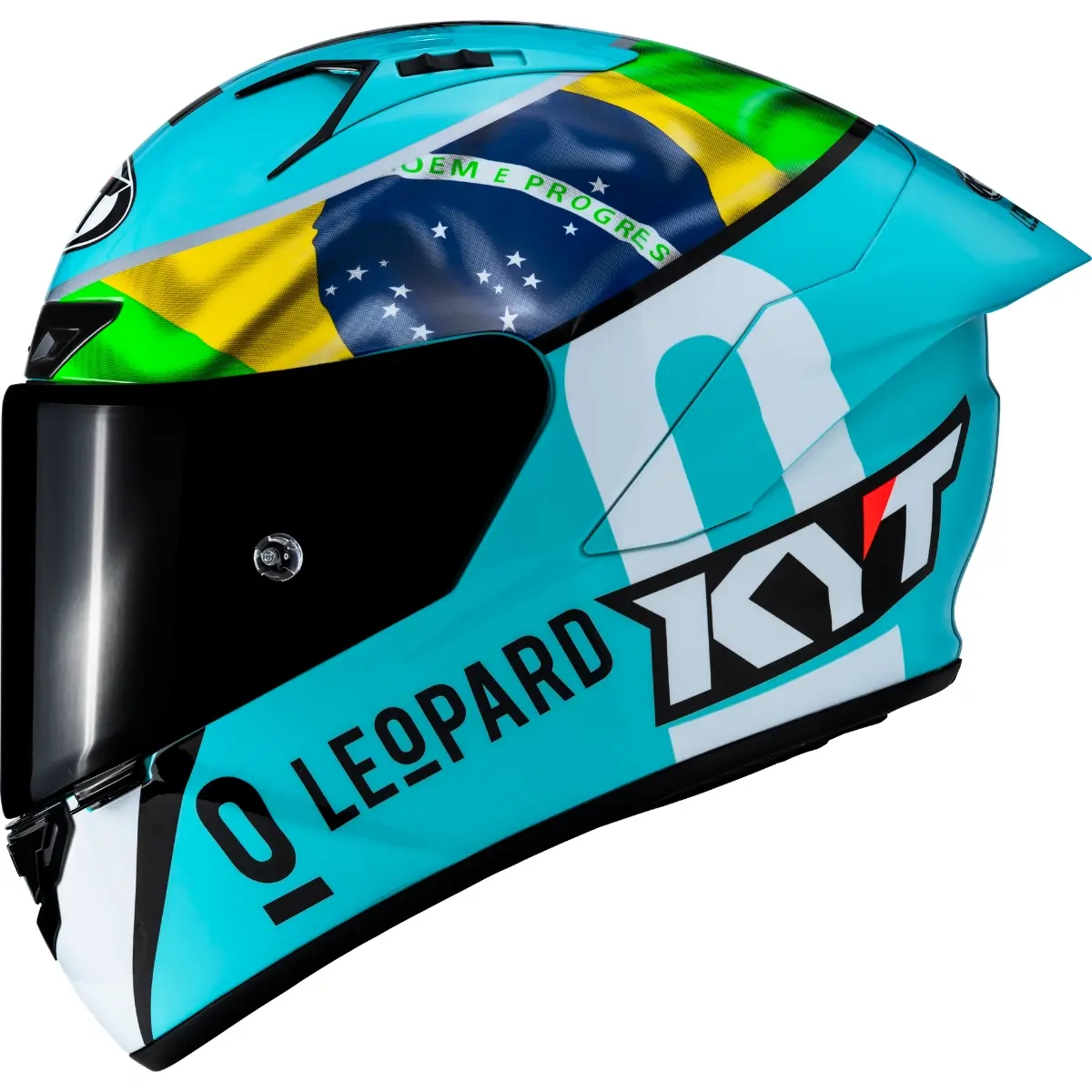 Capacete KYT NZ Race Leopard Replic Brasil - Azul - Grid Motors
