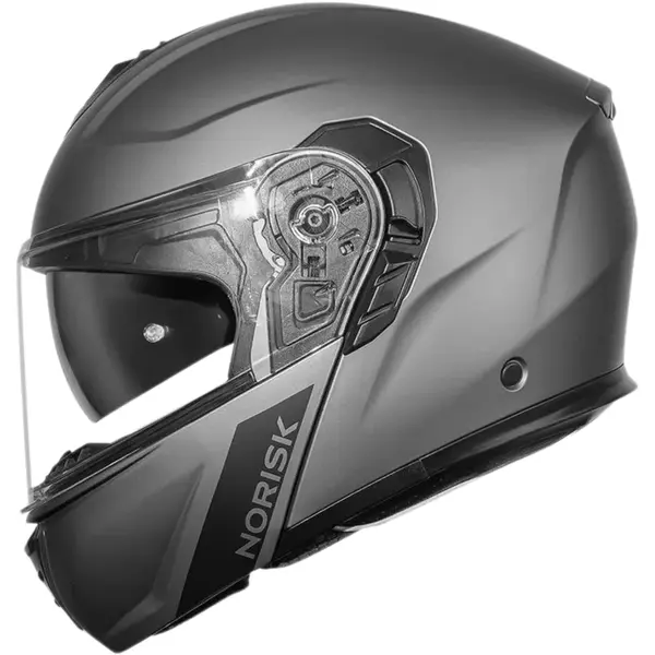 Capacete Norisk Vortex Monocolor - Cinza Fosco (Articulado) - Grid