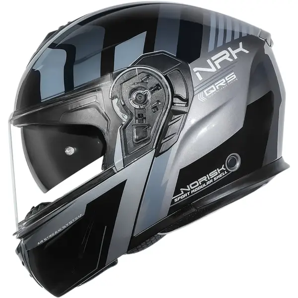 Imagem 1 de Capacete Norisk Vortex Time - Cinza/Preto (Articulado)