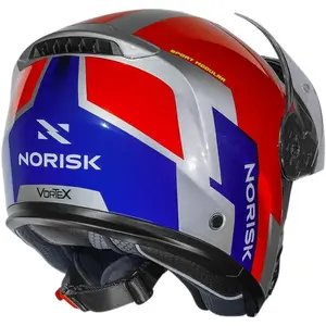 Imagem 4 de Capacete Norisk Vortex Traveler - Vermelho/Cinza/Azul (Articulado)