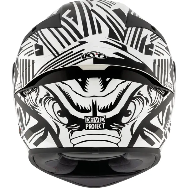 Capacete KYT TT Course Monochrome - Branco/Preto - Grid Motors