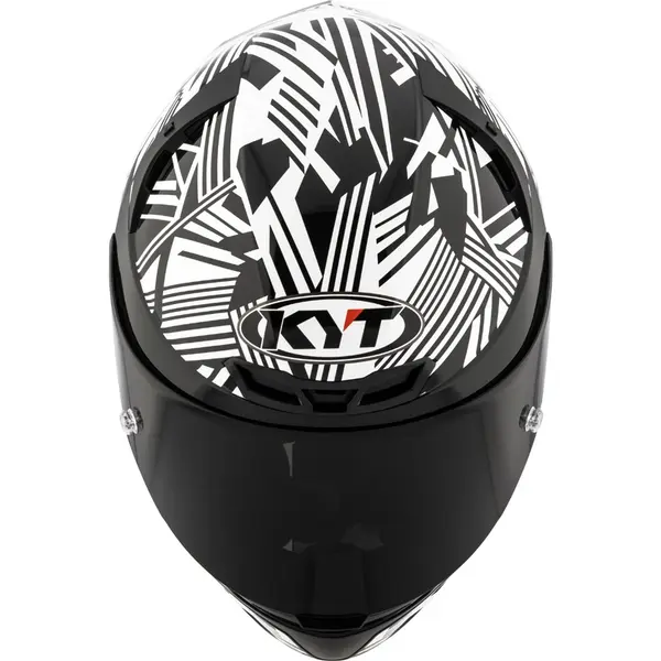 Capacete KYT TT Course Monochrome - Branco/Preto - Grid Motors