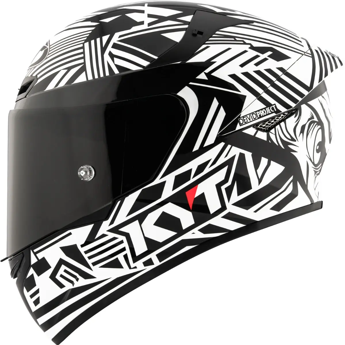 Msk_gt_ Capacete KYT TT Course Monochrome - Branco/Preto - Grid Motors