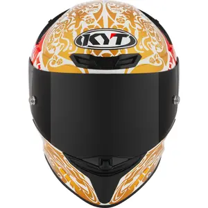 Imagem 8 de Capacete KYT TT Revo Enea Indonesia 2023 - Branco/Dourado