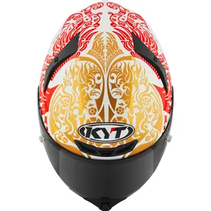 Imagem 3 de Capacete KYT TT Revo Enea Indonesia 2023 - Branco/Dourado