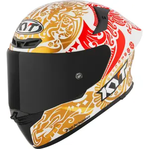 Imagem 4 de Capacete KYT TT Revo Enea Indonesia 2023 - Branco/Dourado