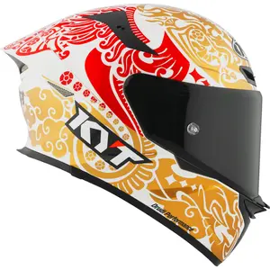 Imagem 2 de Capacete KYT TT Revo Enea Indonesia 2023 - Branco/Dourado