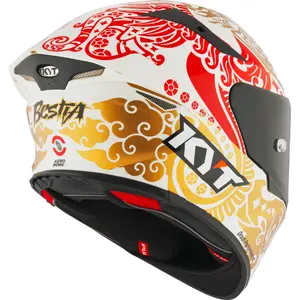 Imagem 7 de Capacete KYT TT Revo Enea Indonesia 2023 - Branco/Dourado